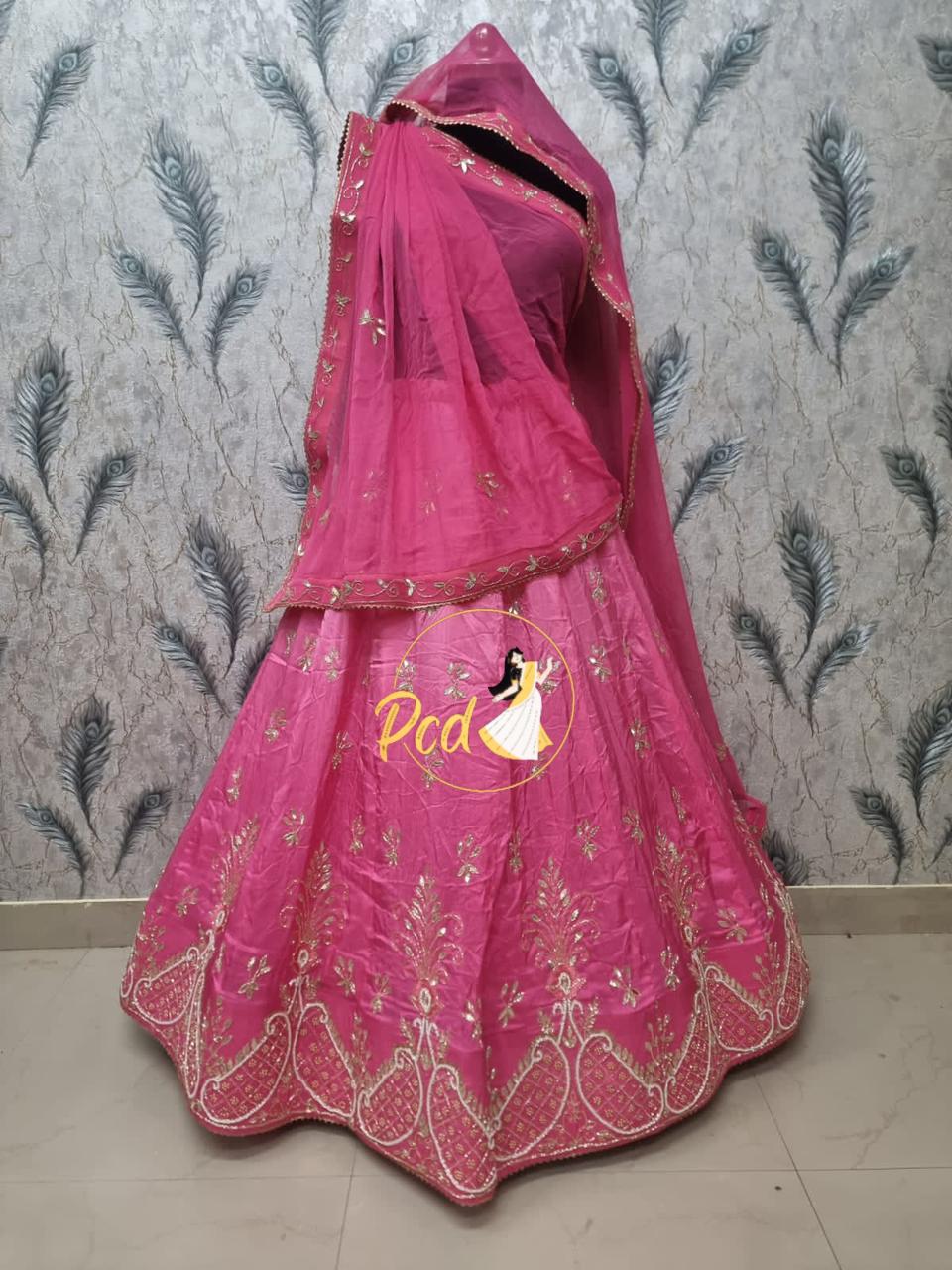 Beautiful Designer Rajasthani Pure Uppda Silk Lehenga Chunni