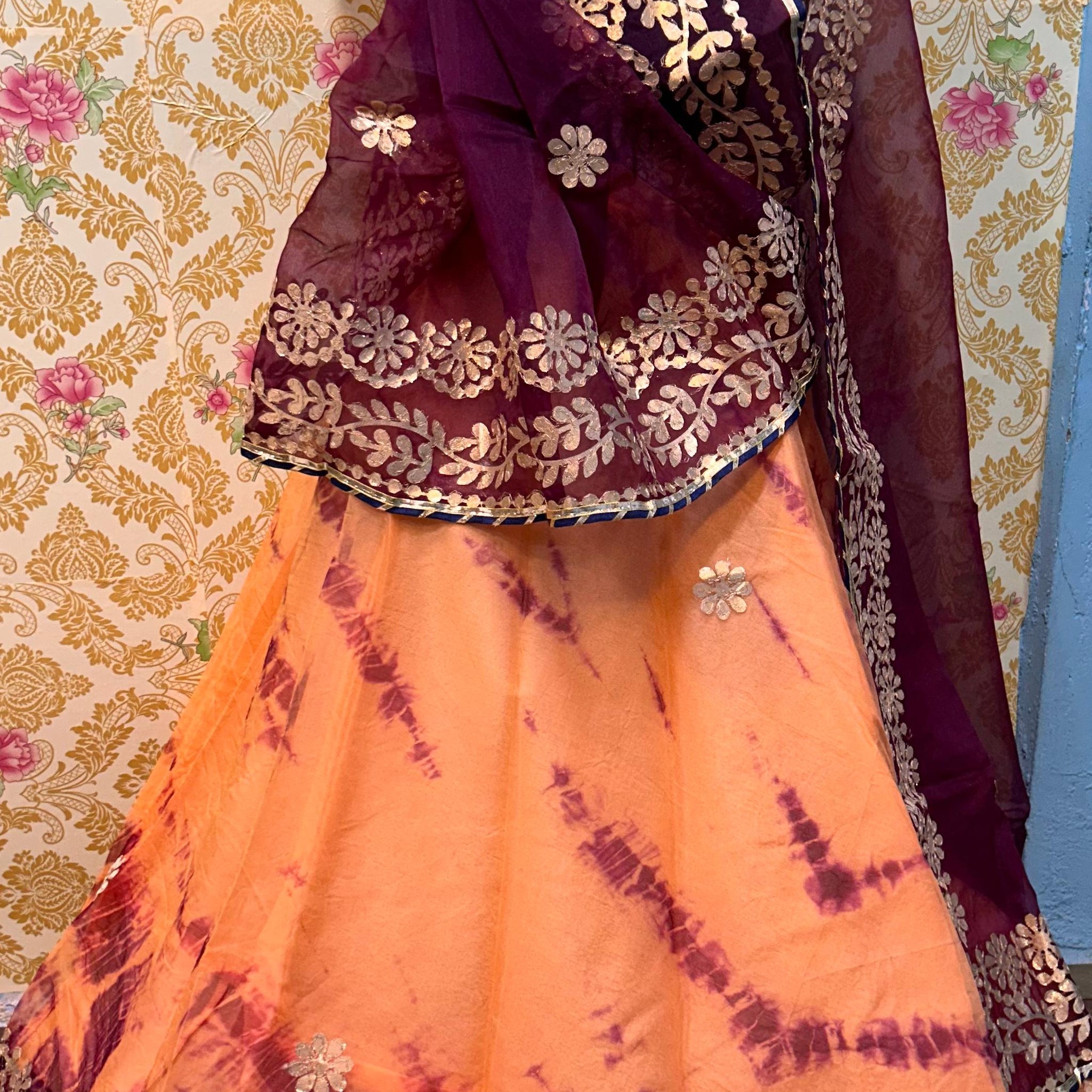 Beautiful Designer Rajasthani Heavy Organza Silk Lehenga Chunni