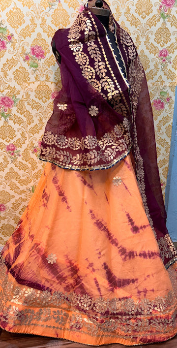 Beautiful Designer Rajasthani Heavy Organza Silk Lehenga Chunni