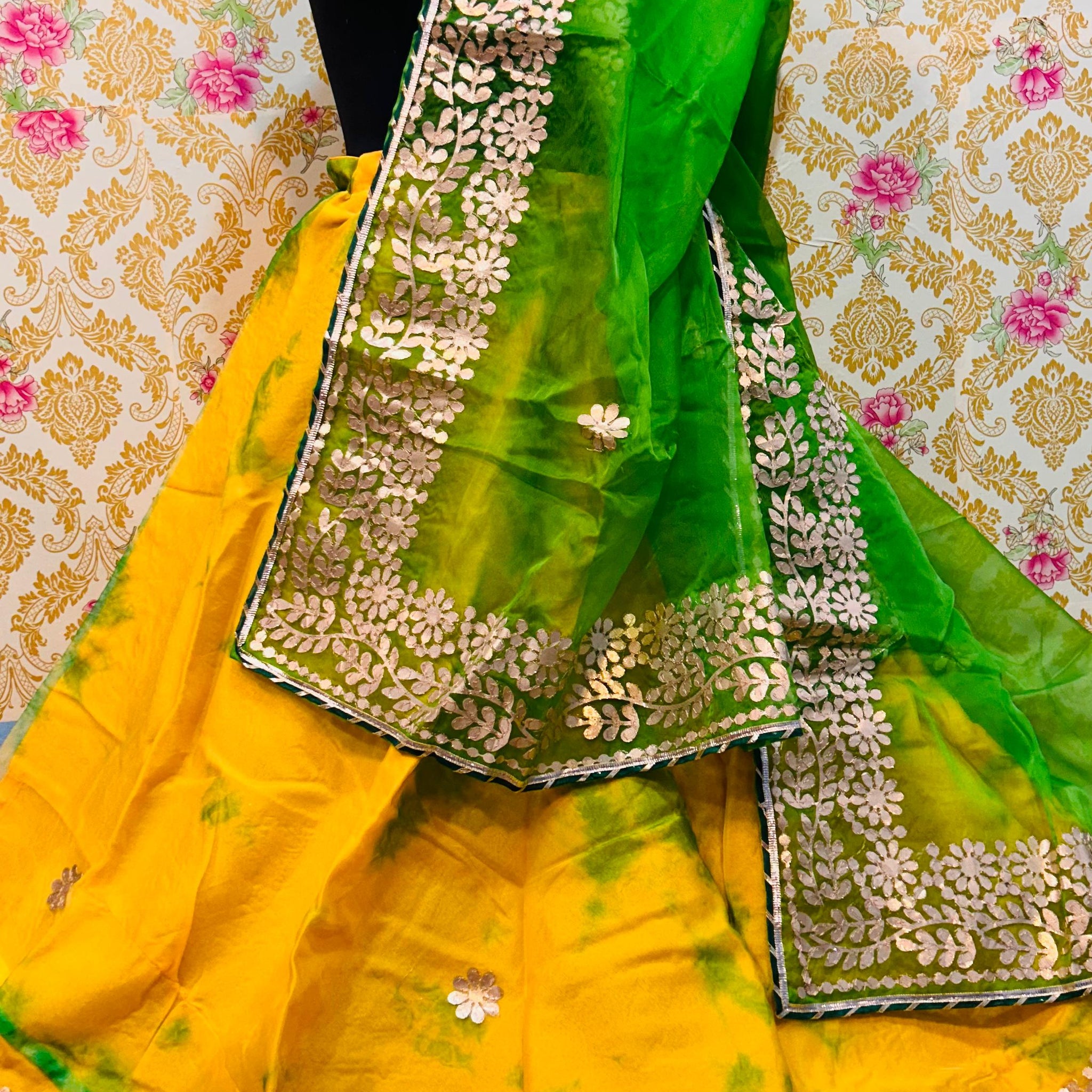 Beautiful Designer Rajasthani Heavy Organza Silk Lehenga Chunni