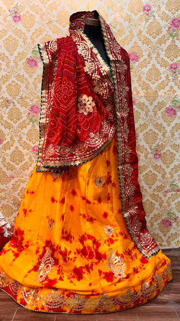 Beautiful Designer Rajasthani Heavy Gottapatti Lehenga Chunni