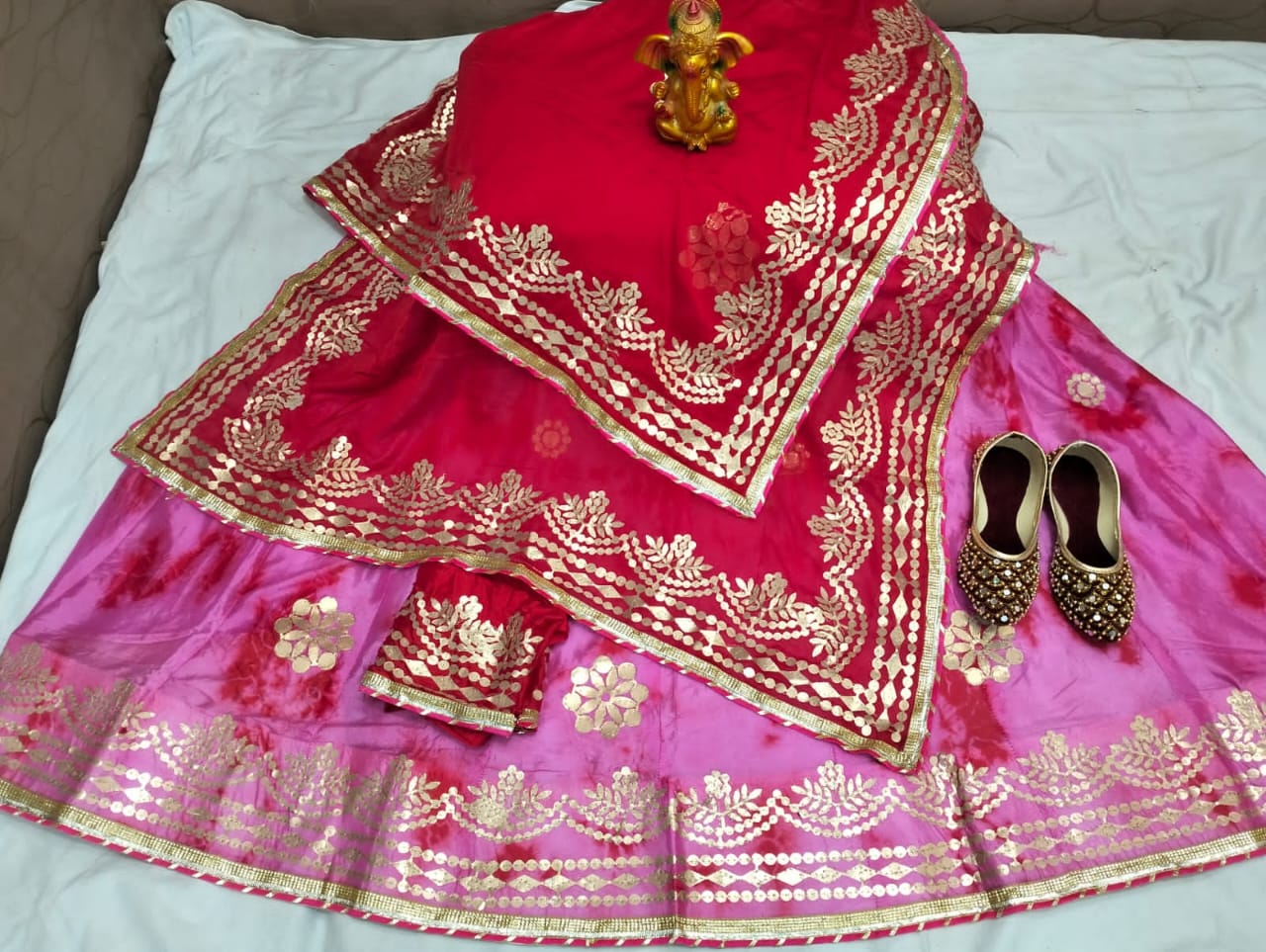 Beautiful Designer Rajasthani Heavy Gottapatti Lehenga Chunni