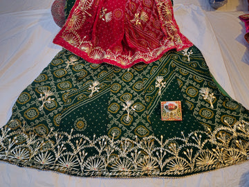 Beautiful Designer Rajasthani Heavy Gottapatti Lehenga Chunni