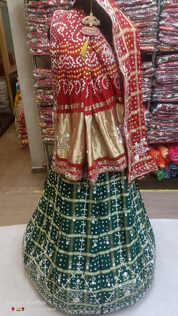 Beautiful Designer Rajasthani Heavy Pure Gajji Silk Lehenga