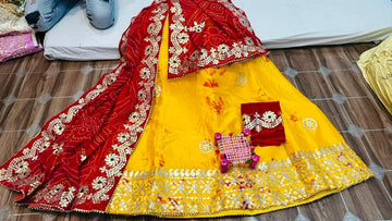 Beautiful Designer Rajasthani Heavy Gottapatti Lehenga Chunni