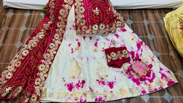 Beautiful Designer Rajasthani Heavy Gottapatti Lehenga Chunni