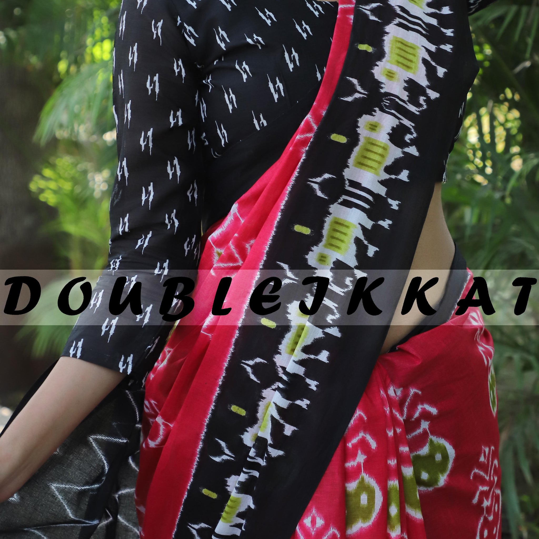 Beautiful Designer Double Eikkat Cotton Saree