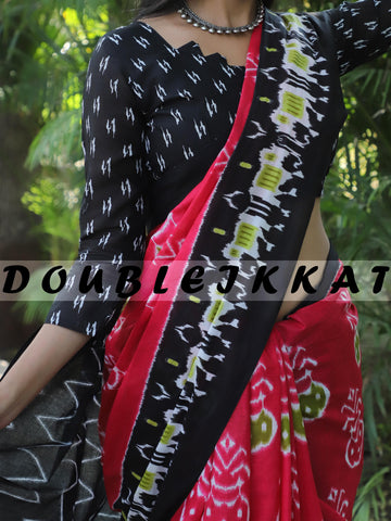 Beautiful Designer Double Eikkat Cotton Saree