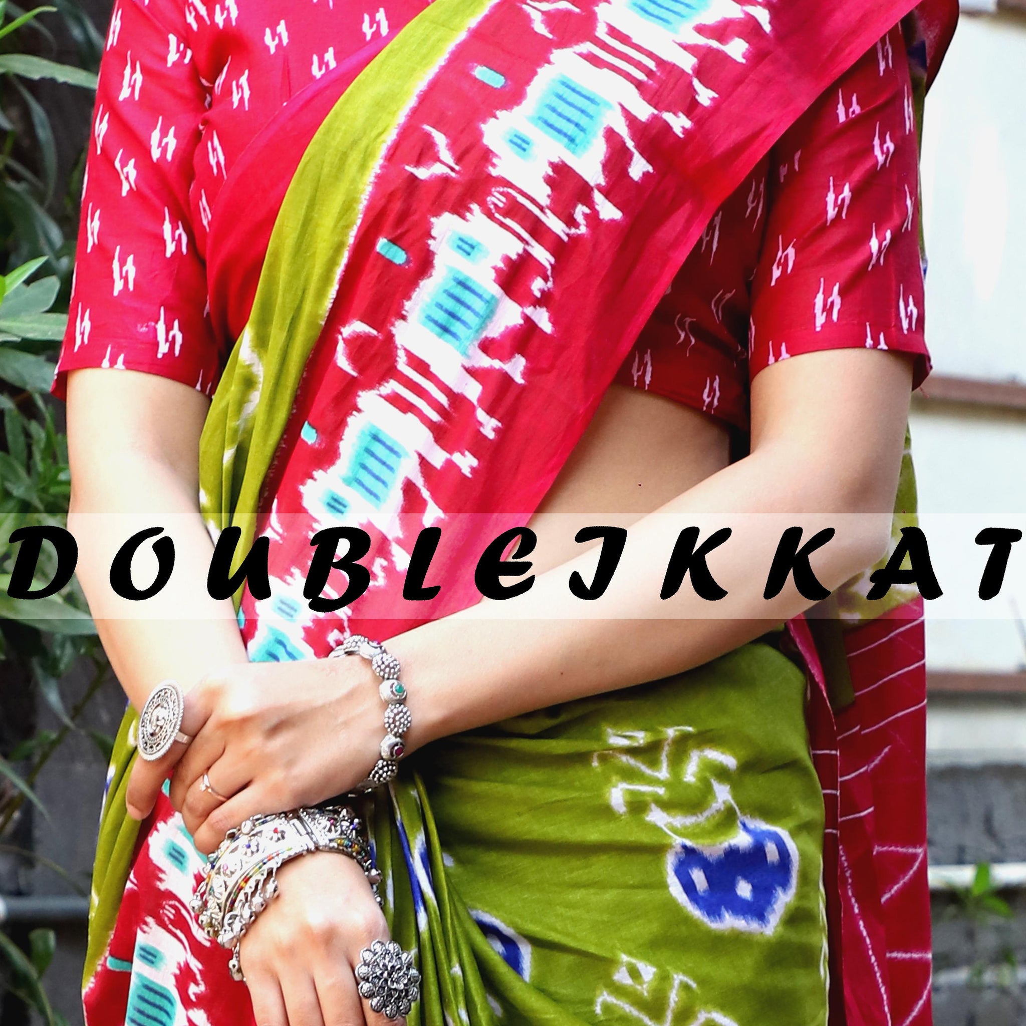 Beautiful Designer Double Eikkat Cotton Saree