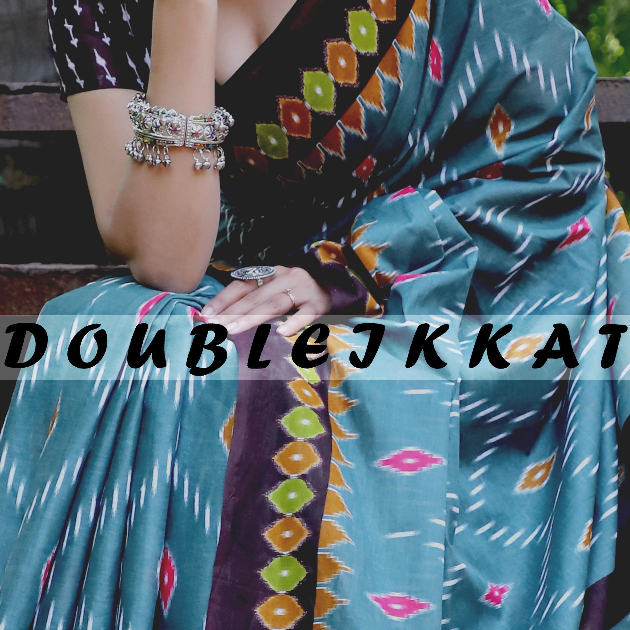 Beautiful Designer Double Eikkat Cotton Saree