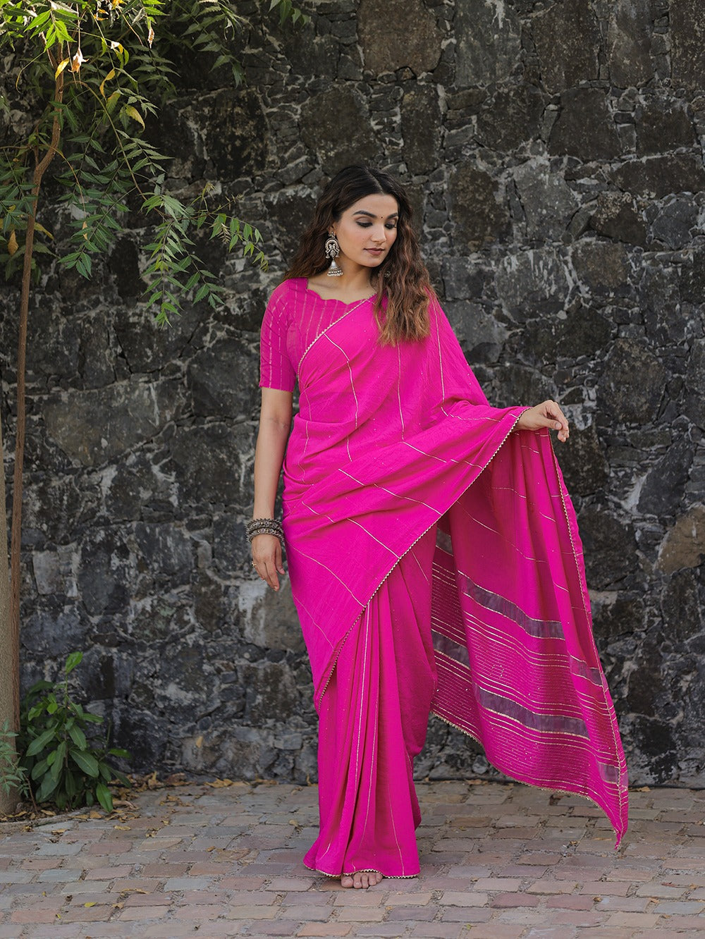 Beautiful Designer Chanderi Cotton Saree