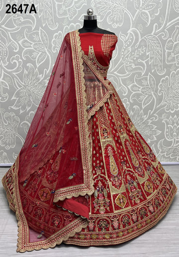 Beautiful Designer Bridal Heavy Silk Lehenga Choli