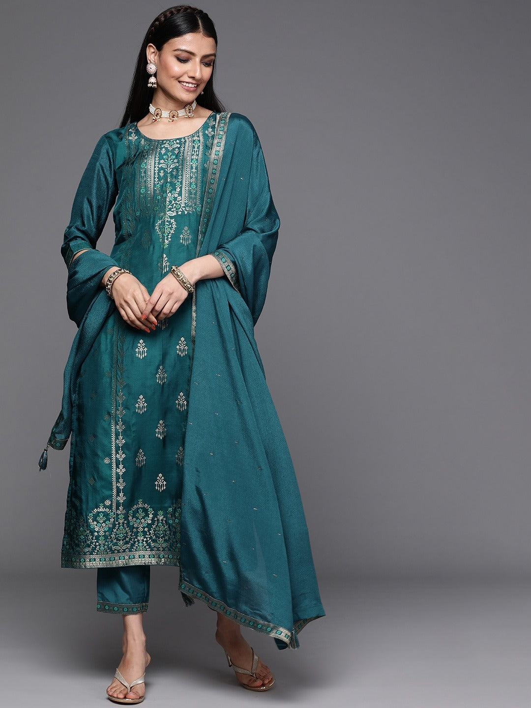 Beautiful Designer Kurti Pant With Dupatta