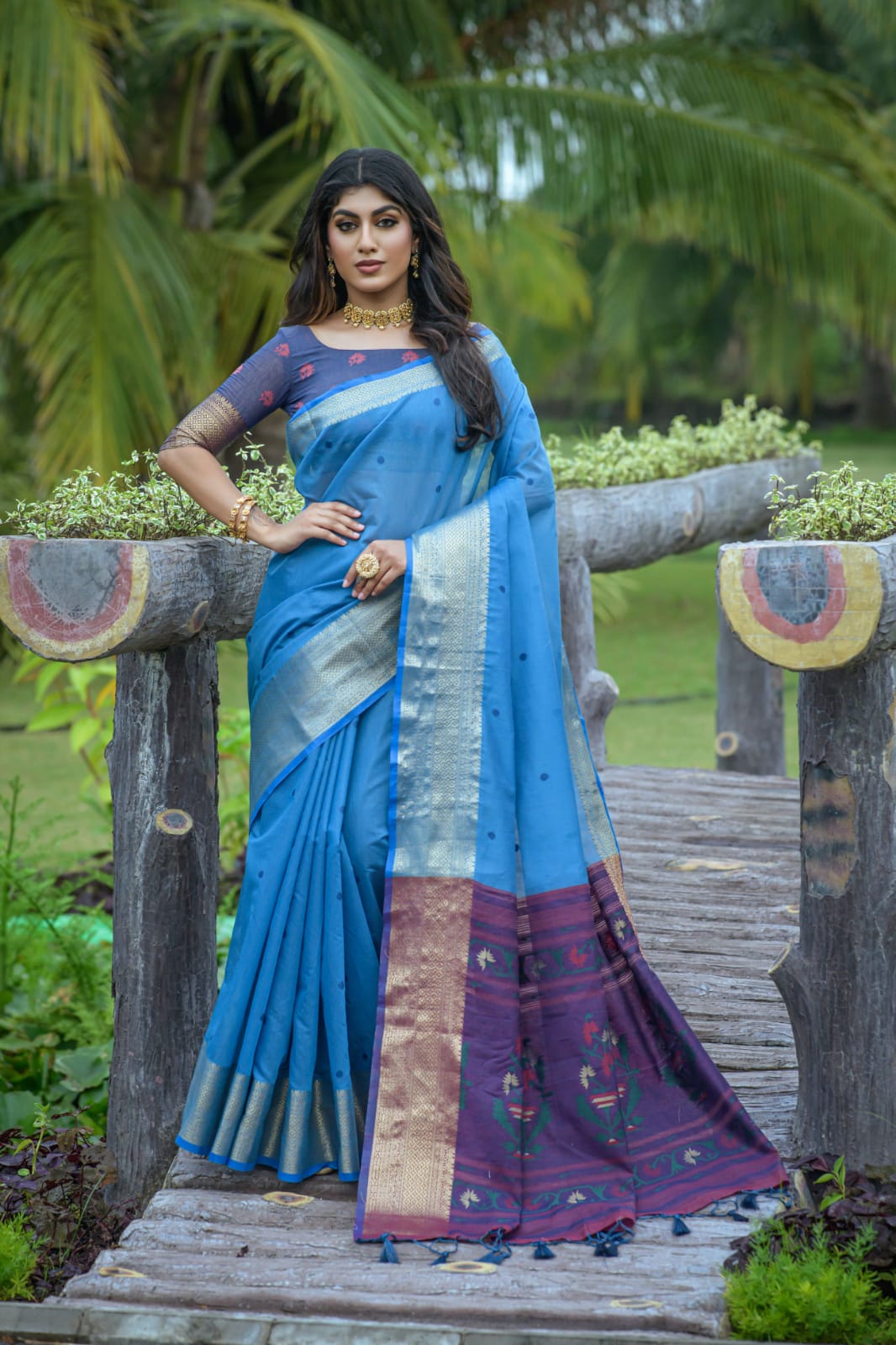 Beautiful Designer Premium Chanderi Silk Saree