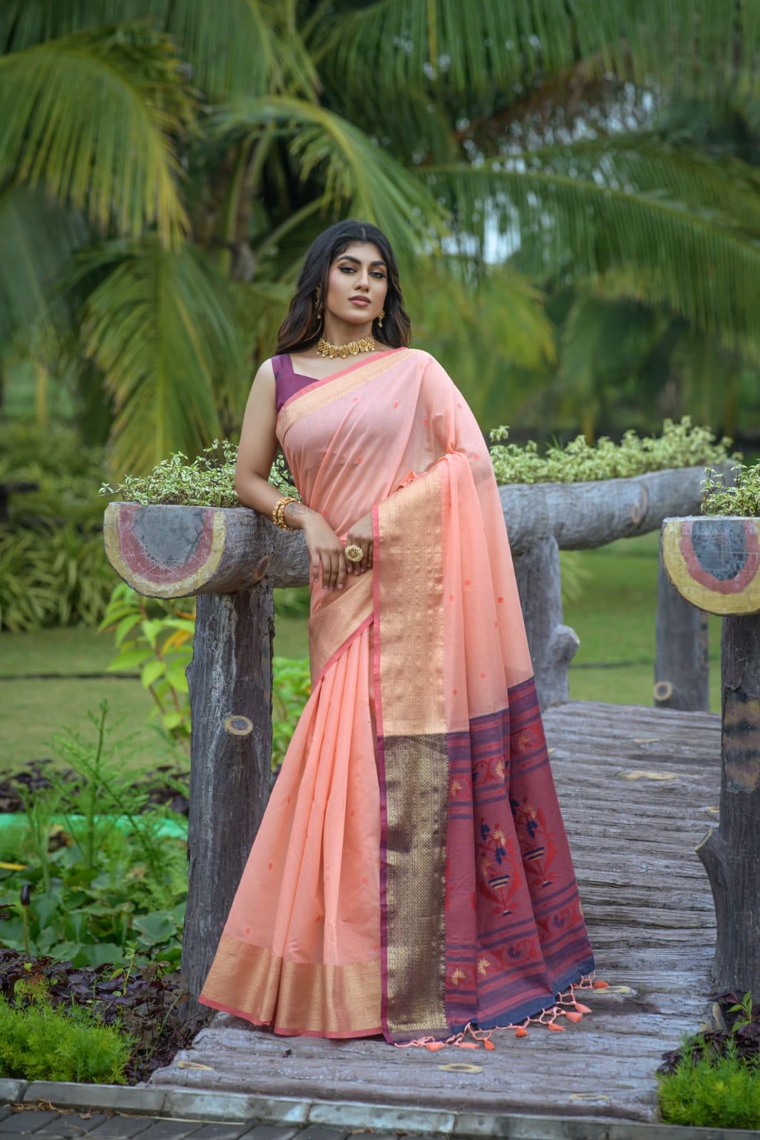 Beautiful Designer Premium Chanderi Silk Saree