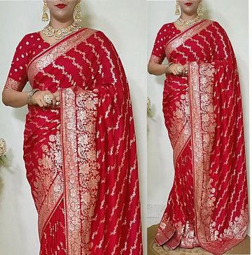 Beautiful Designer Premium Soft Dola Silk Saree