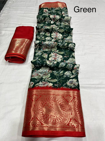 Beautiful Designer Pure Dola Silk Saree