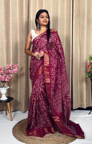 Beautiful Designer Soft Soft Tushar Silk Slub Saree