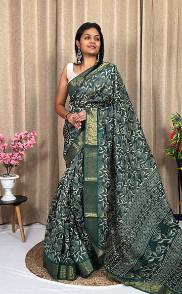 Beautiful Designer Soft Soft Tushar Silk Slub Saree