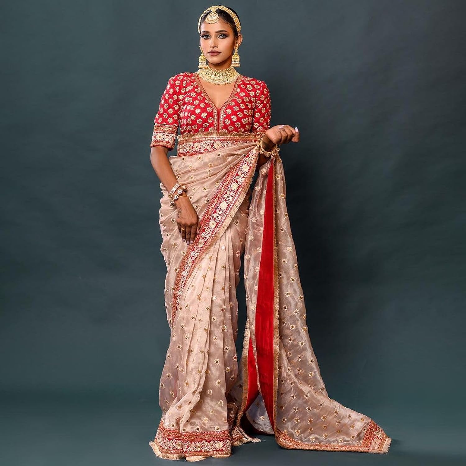 Beautiful Designer Soft Orgenza Silk Saree