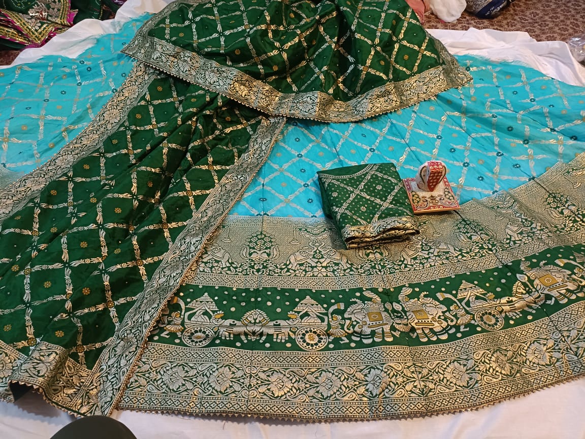 Beautiful Designer Pure Banarasi Dolo Silk Lehenga Choli