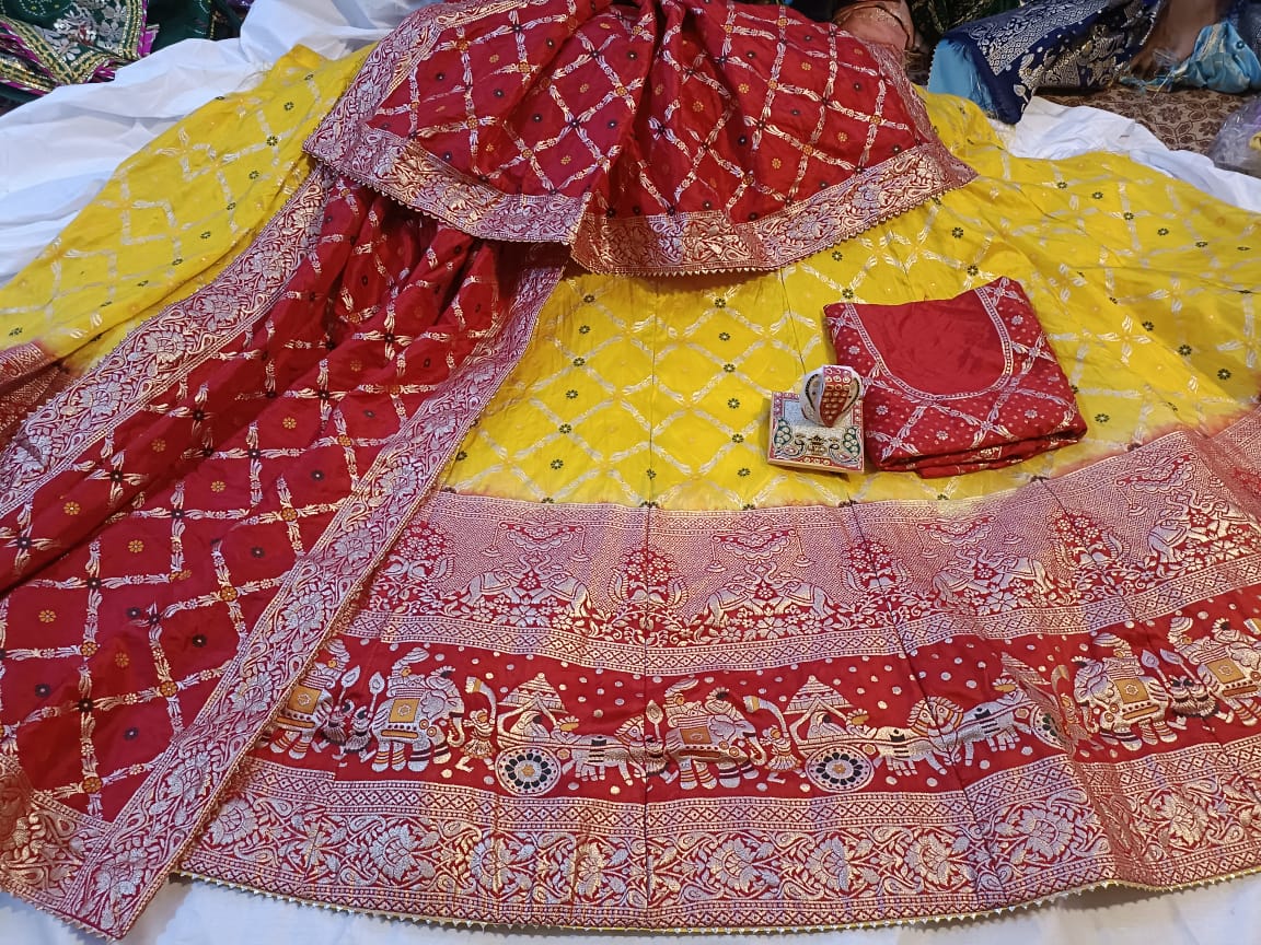 Beautiful Designer Pure Banarasi Dolo Silk Lehenga Choli