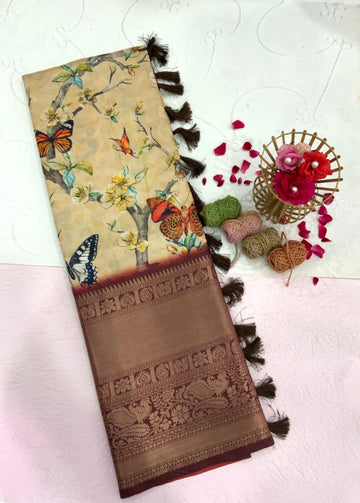 Beautiful Designer Kanchi Soft Banarasi Silk Saree