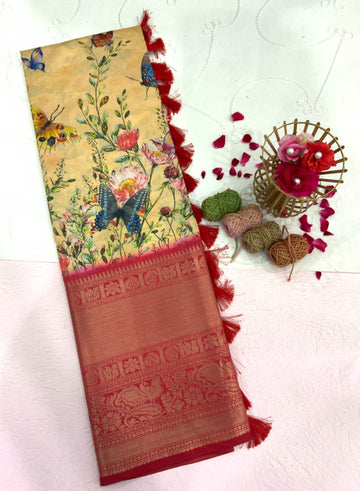 Beautiful Designer Kanchi Soft Banarasi Silk Saree