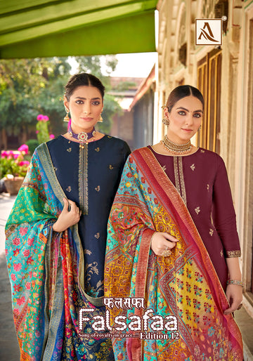 Alok Suit Falsafaa Vol 12 Series 1414001-1414006 Dola Jacquard Suit (899x06)