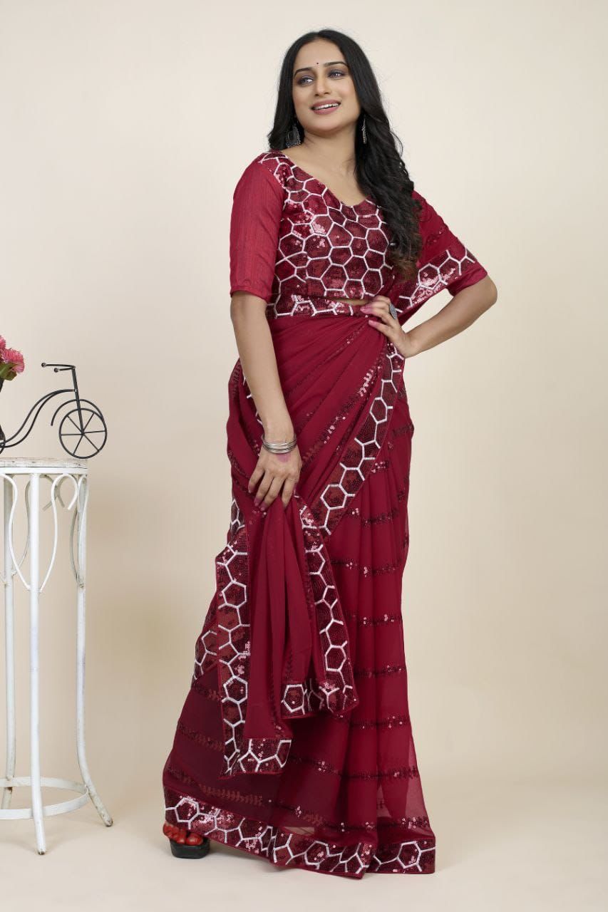 Georgette Silk Saree