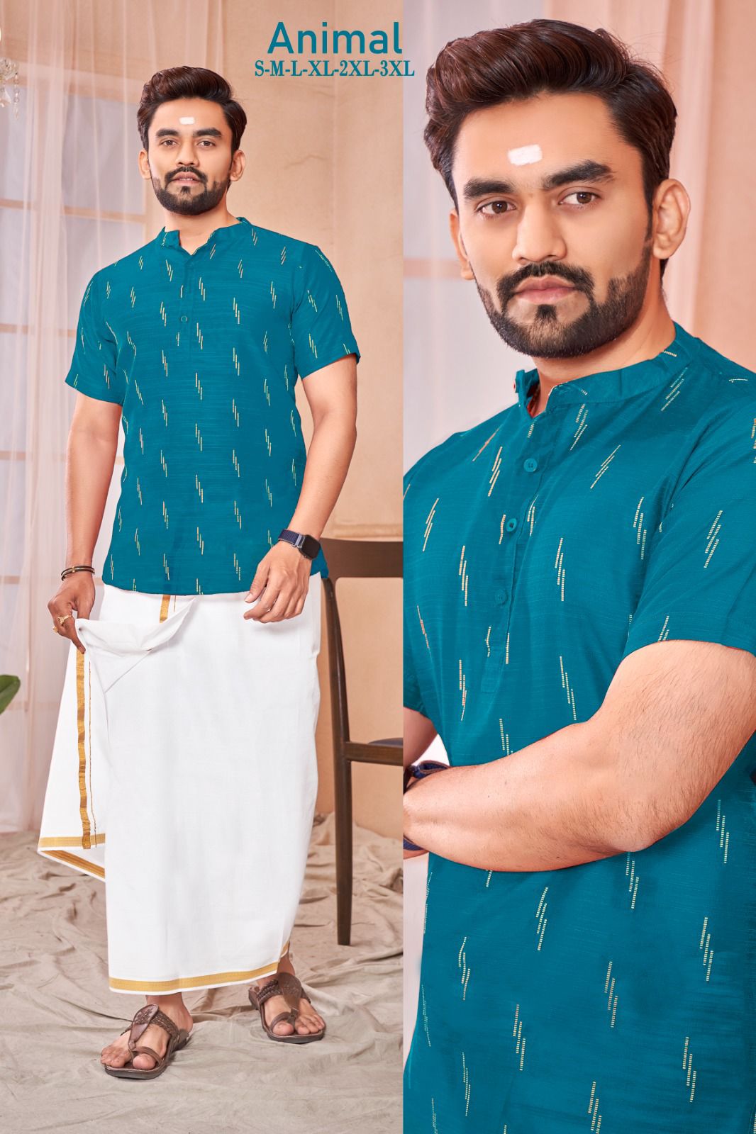 Beautiful Designer Festival Occasion Mens Dhoti with Kurta