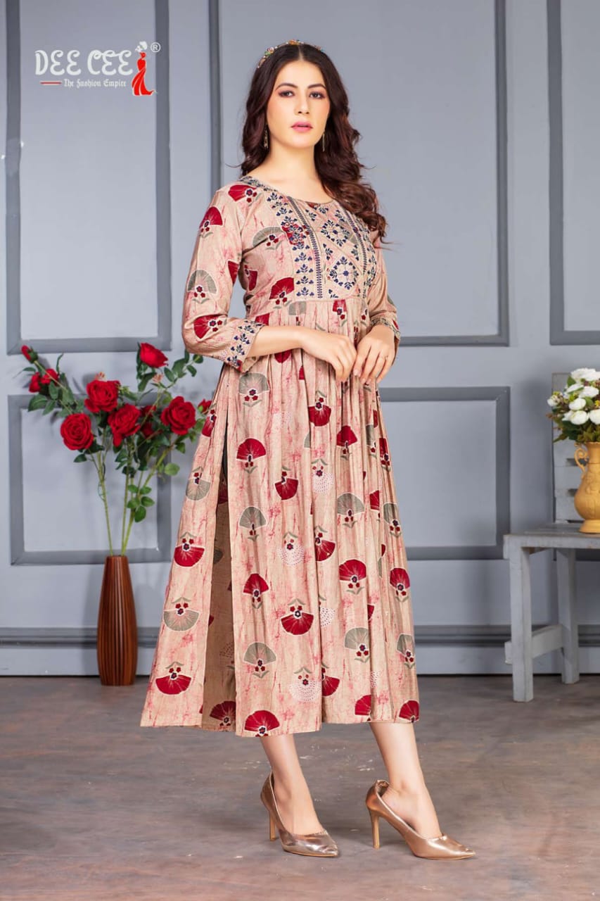 Deecee Rasbhari Flared Long Naira Kurti (575x06)