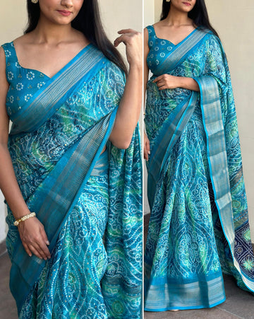 Beautiful Designer Jaipuri Cotton Saree