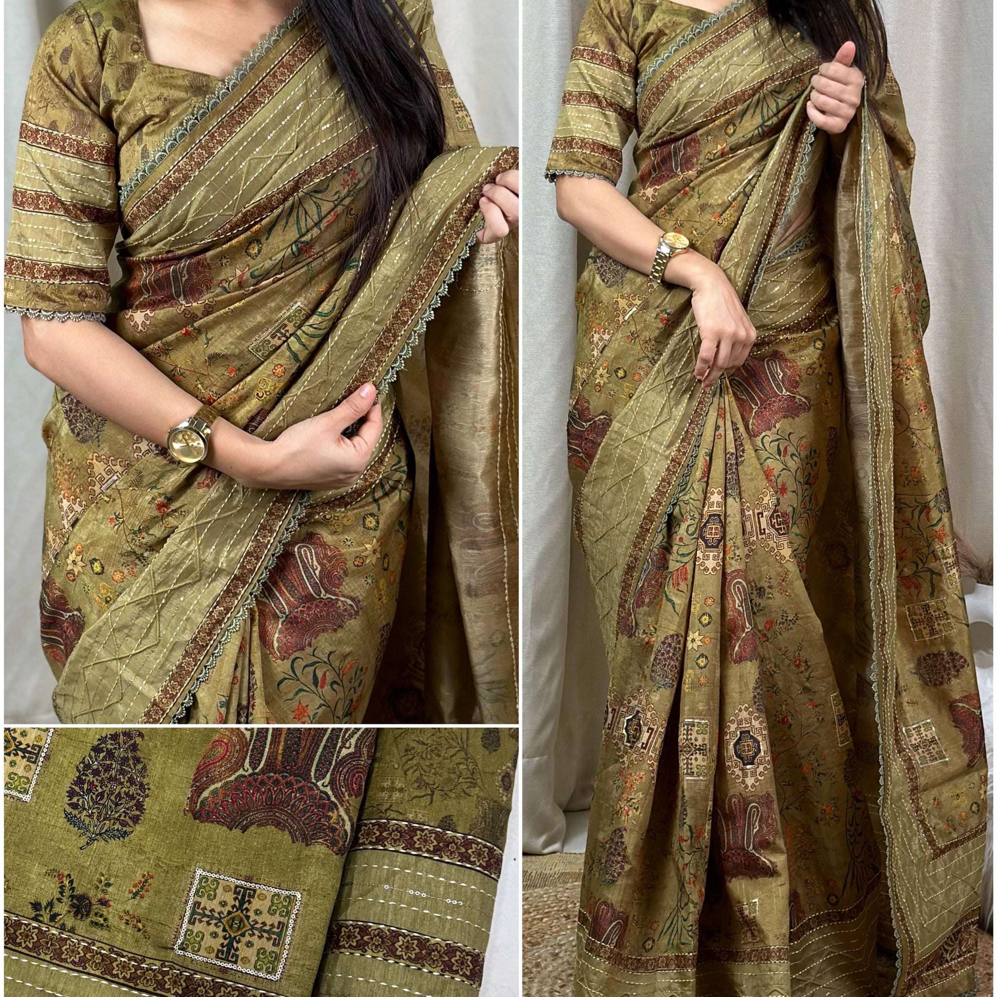 Beautiful Printed Kalamkari Cotton Saree