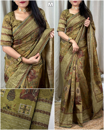 Beautiful Printed Kalamkari Cotton Saree