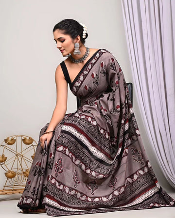 Beautiful Designer Imported Cotton Digital Print Saree