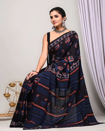 Beautiful Designer Imported Cotton Digital Print Saree