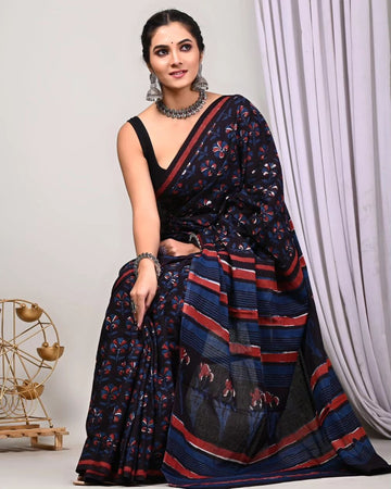 Beautiful Designer Imported Cotton Digital Print Saree