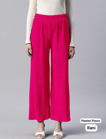 Beautiful Designer Pleated  Lycra Palazzo