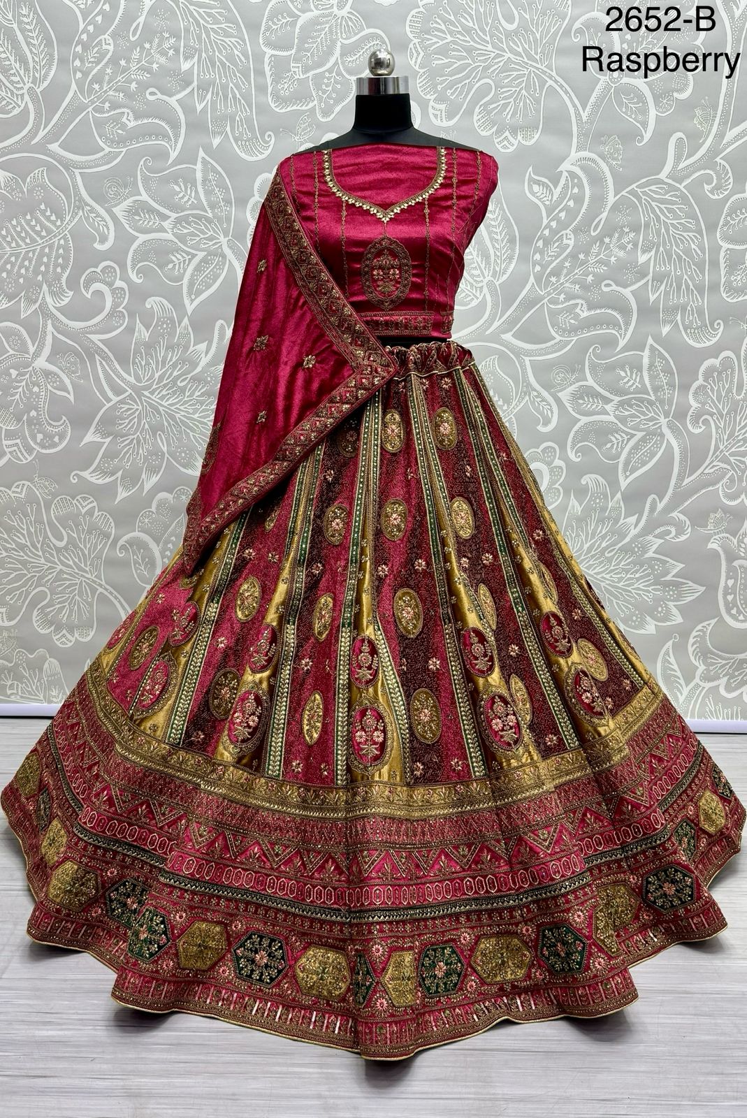 Beautifully heavy embroidered lehenga choli. Perfect for any traditional  ceremony. Wear it with confidence an… | Silk lehenga, Bridal lehenga choli,  Lehenga designs