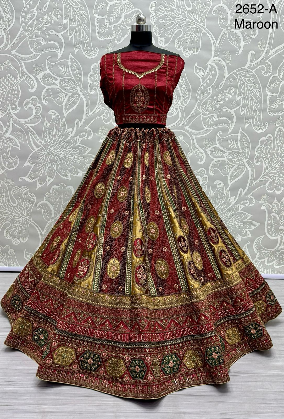 Beautiful Designer Heavy Velvet with Sequence Dimond work Lehenga Choli