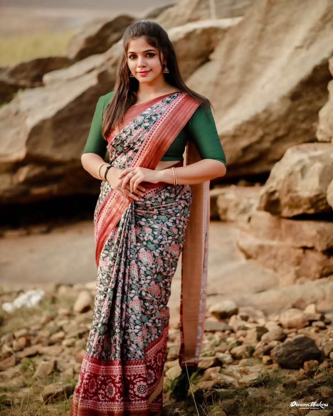 Beautiful Designer Soft Kalamkari Print Tussar Silk Saree