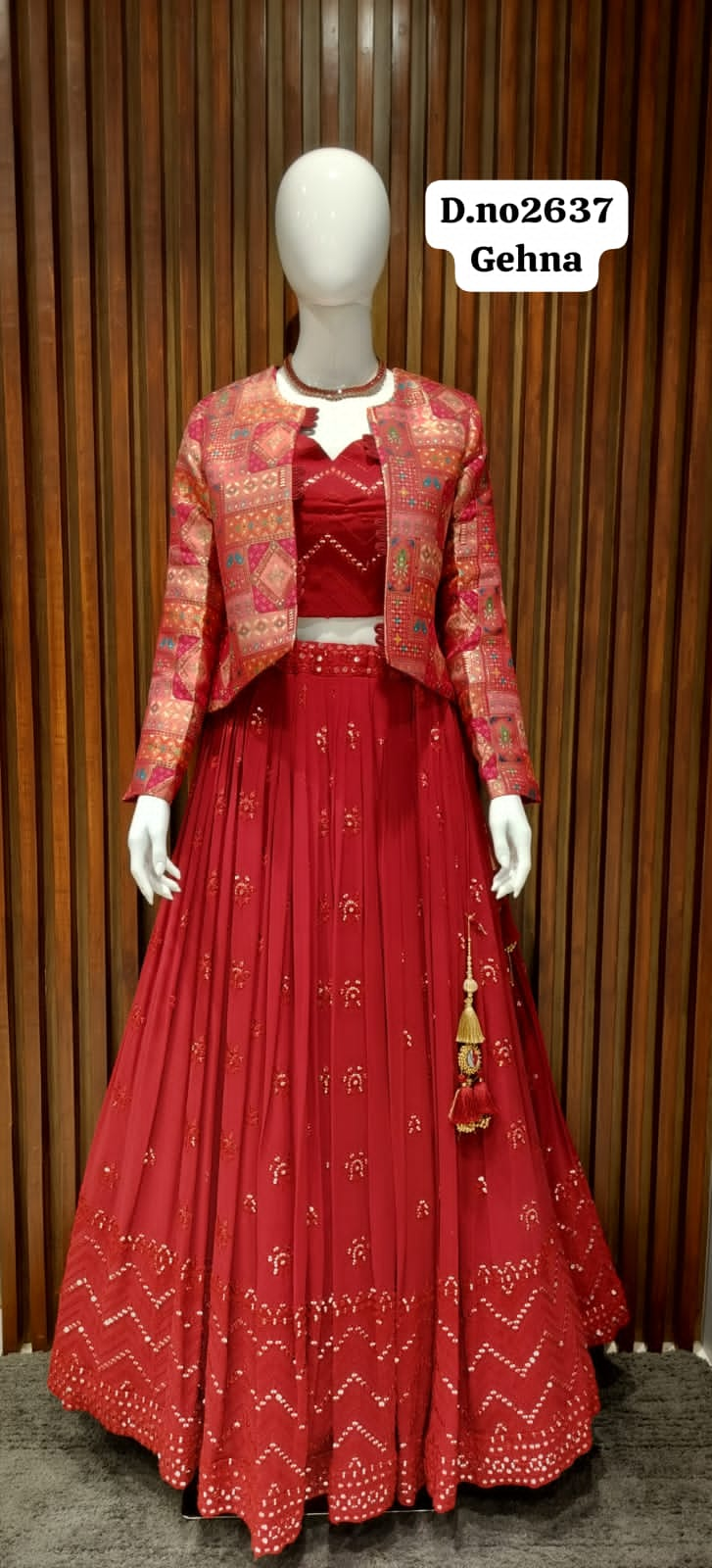 Beautiful Designer Ready to Wear Lehenga Choli with Koti Jacket