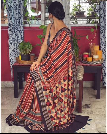 Beautiful Designer Imported Cotton Digital Print Saree