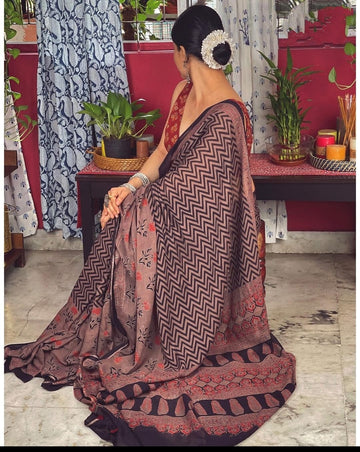 Beautiful Designer Imported Cotton Digital Print Saree