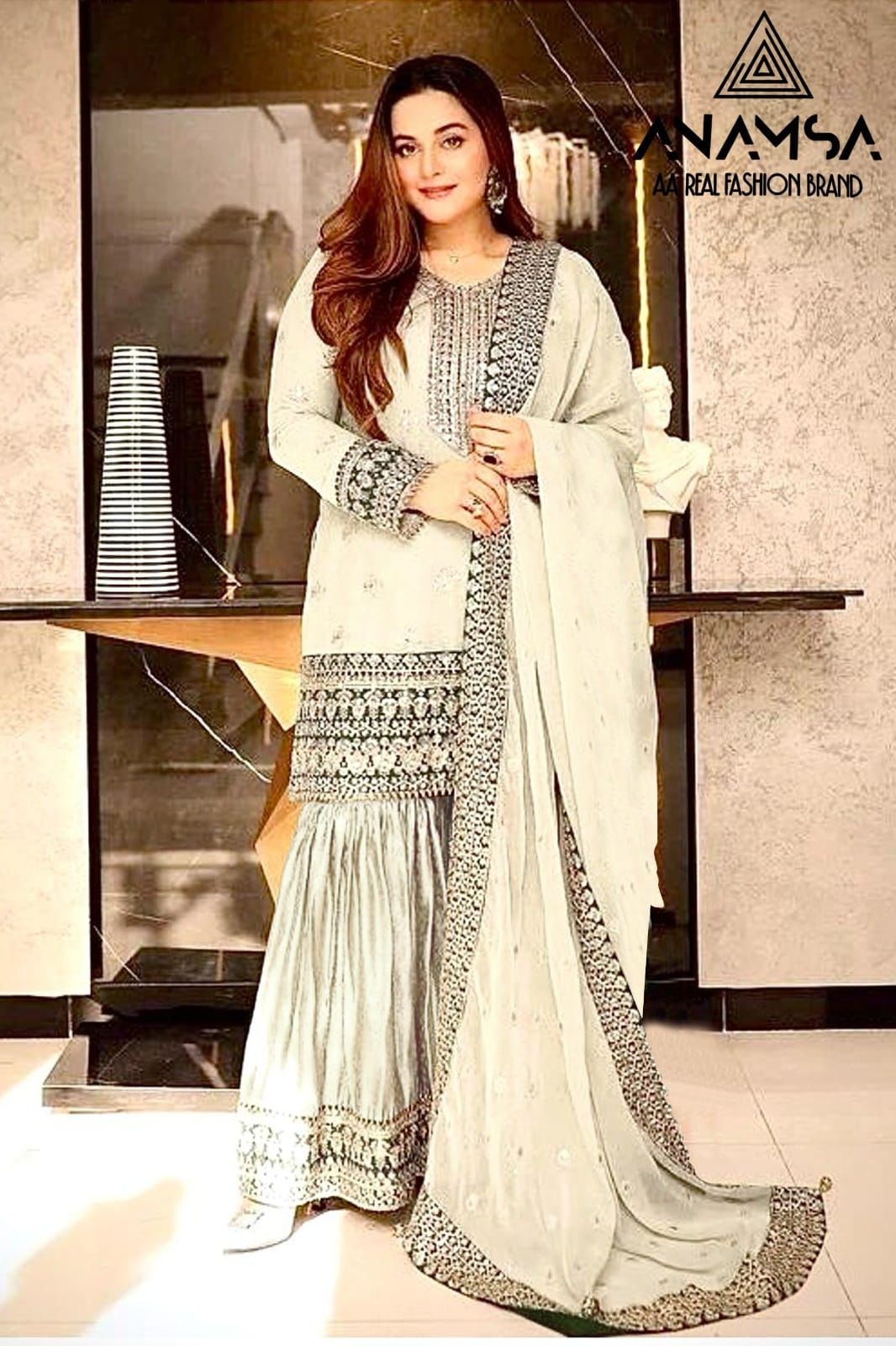 Anamsa 293 Heavy Pure Pakistani Georgette Suit