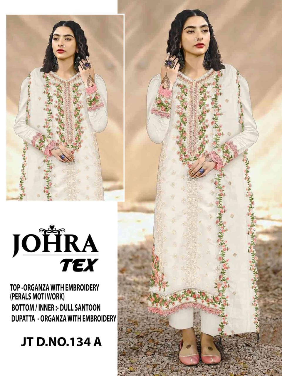 Beautiful Designer Johra JT 134 A Pakistani Suits