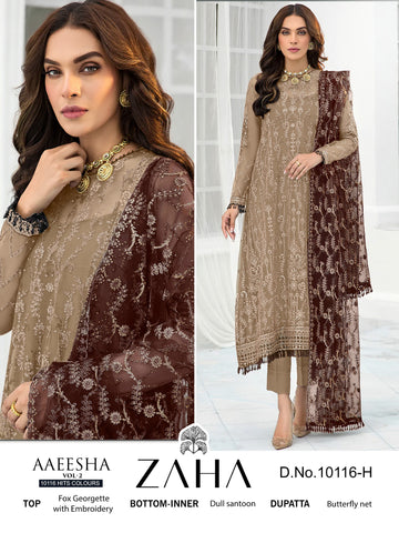 Beautiful Designer Zaha 10116 Aaeesha Vol 2 Salwar Kameez