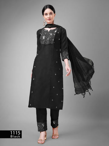 Beautiful Designer Pure Cotton Full Stiched Kurti Pant with Dupatta