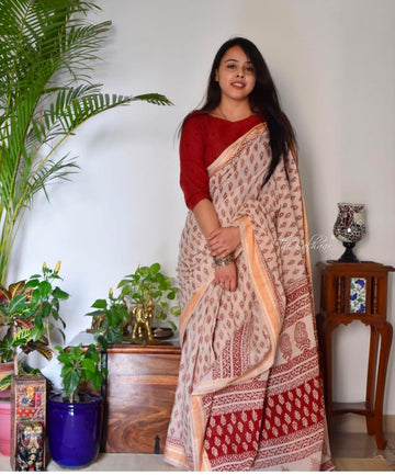 Beautiful Designer Imported Cotton Digital Print Saree